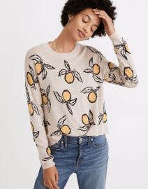 Tangerine Sketch Jacquard Pullover Sweater at Madewell